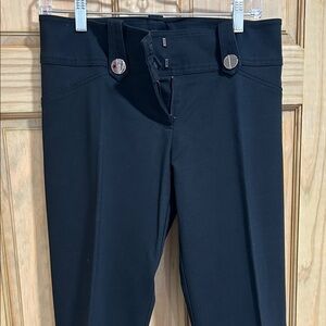 Classic Black Women's Pants with Silver Detail